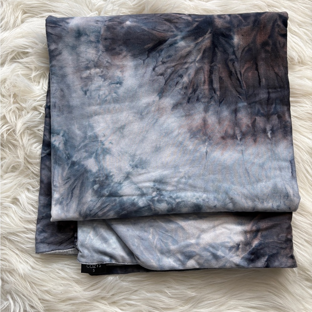 Tie-Dye Jersey knit blanket - Blue and Gray by Cozys